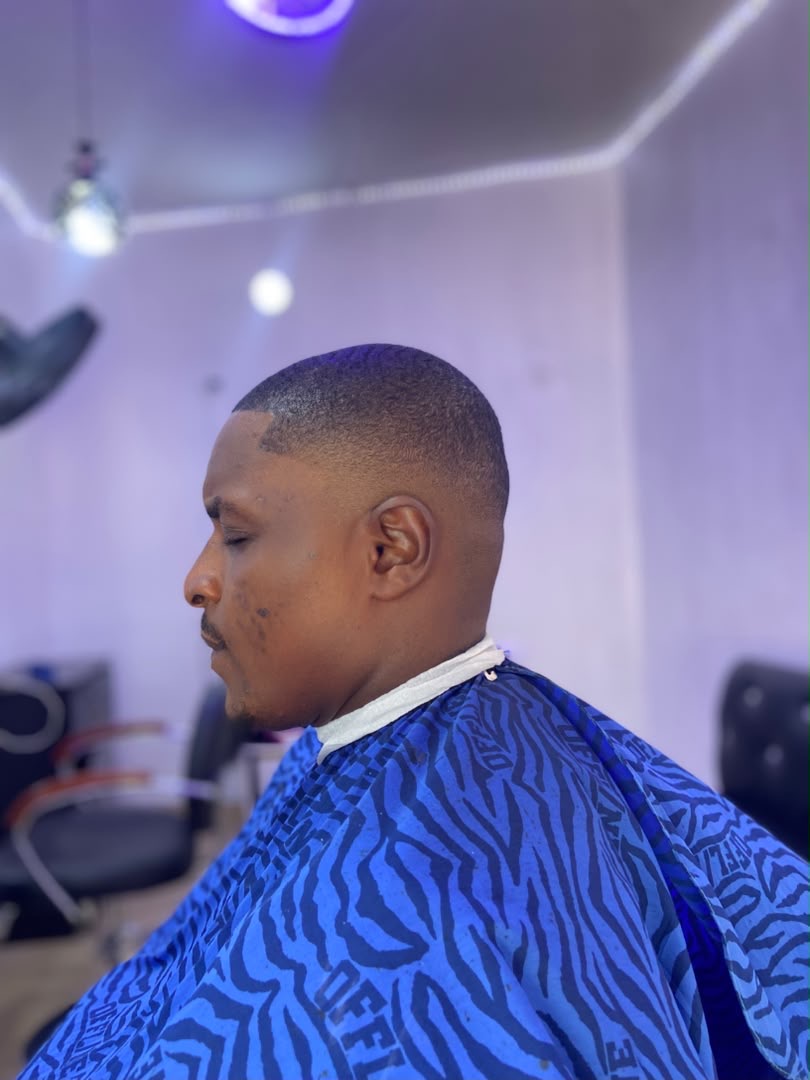 Clean skin fade — side profile